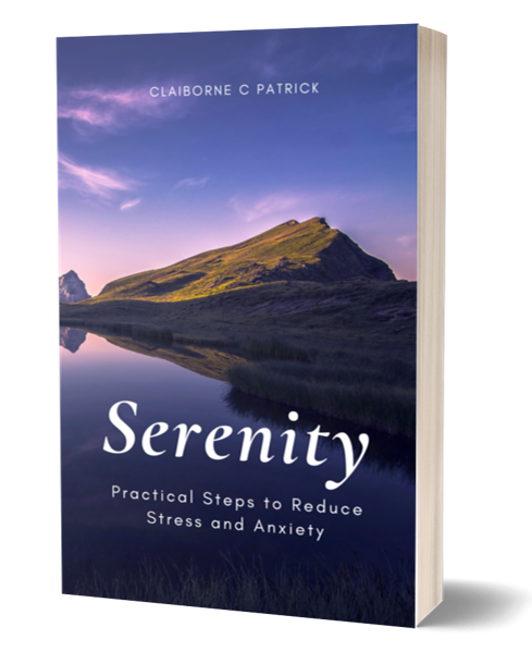 Serenity Practical Steps to reduce Stress and Anxiety Book Mockup